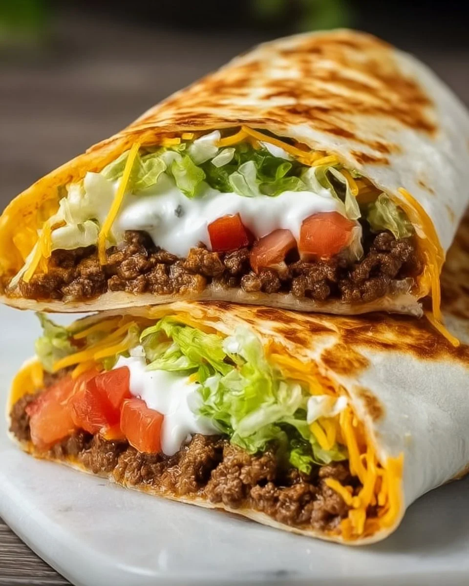 Delicious Keto Crunchwraps made with cheese for quick low-carb dinners.