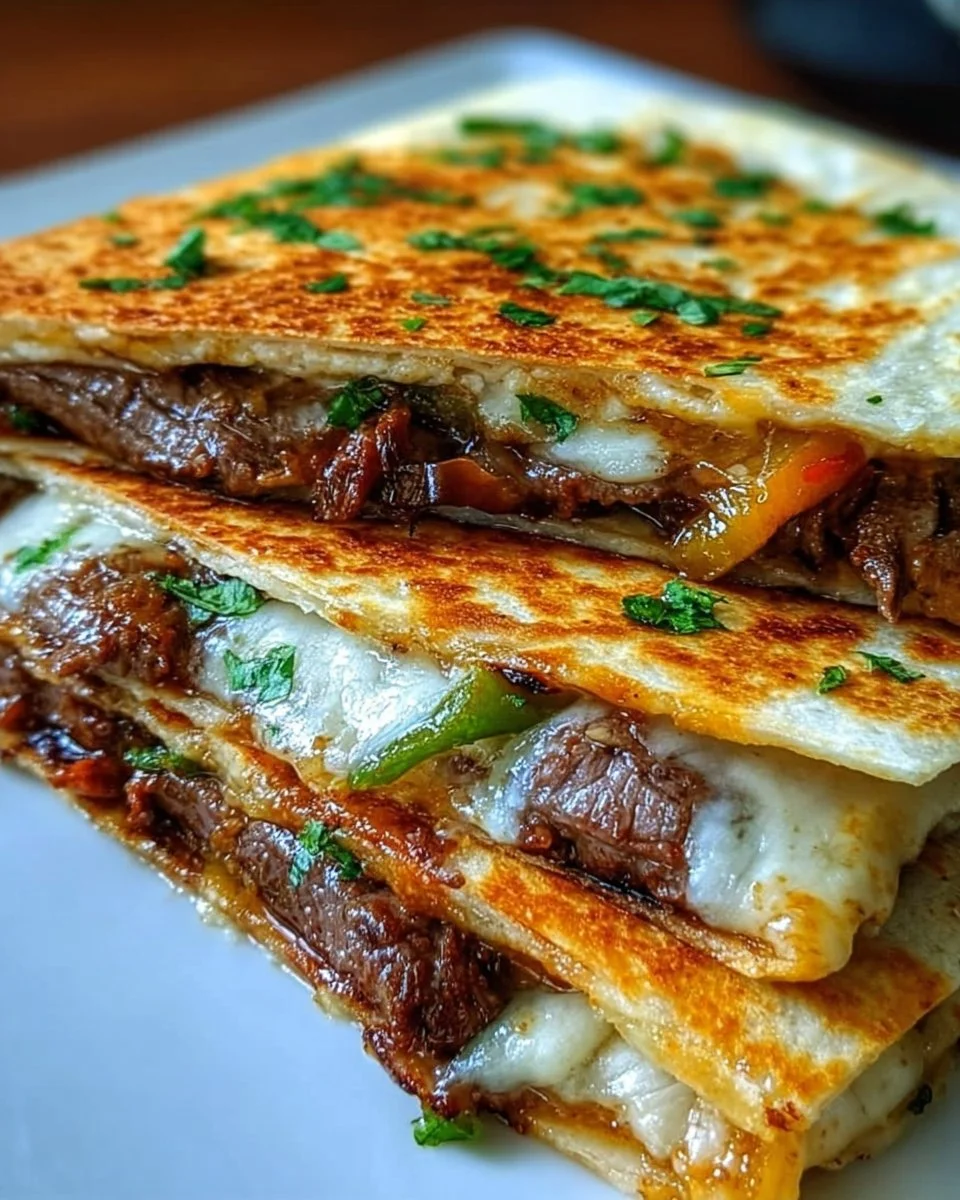 Delicious Steak and Cheese Quesadillas ready to serve