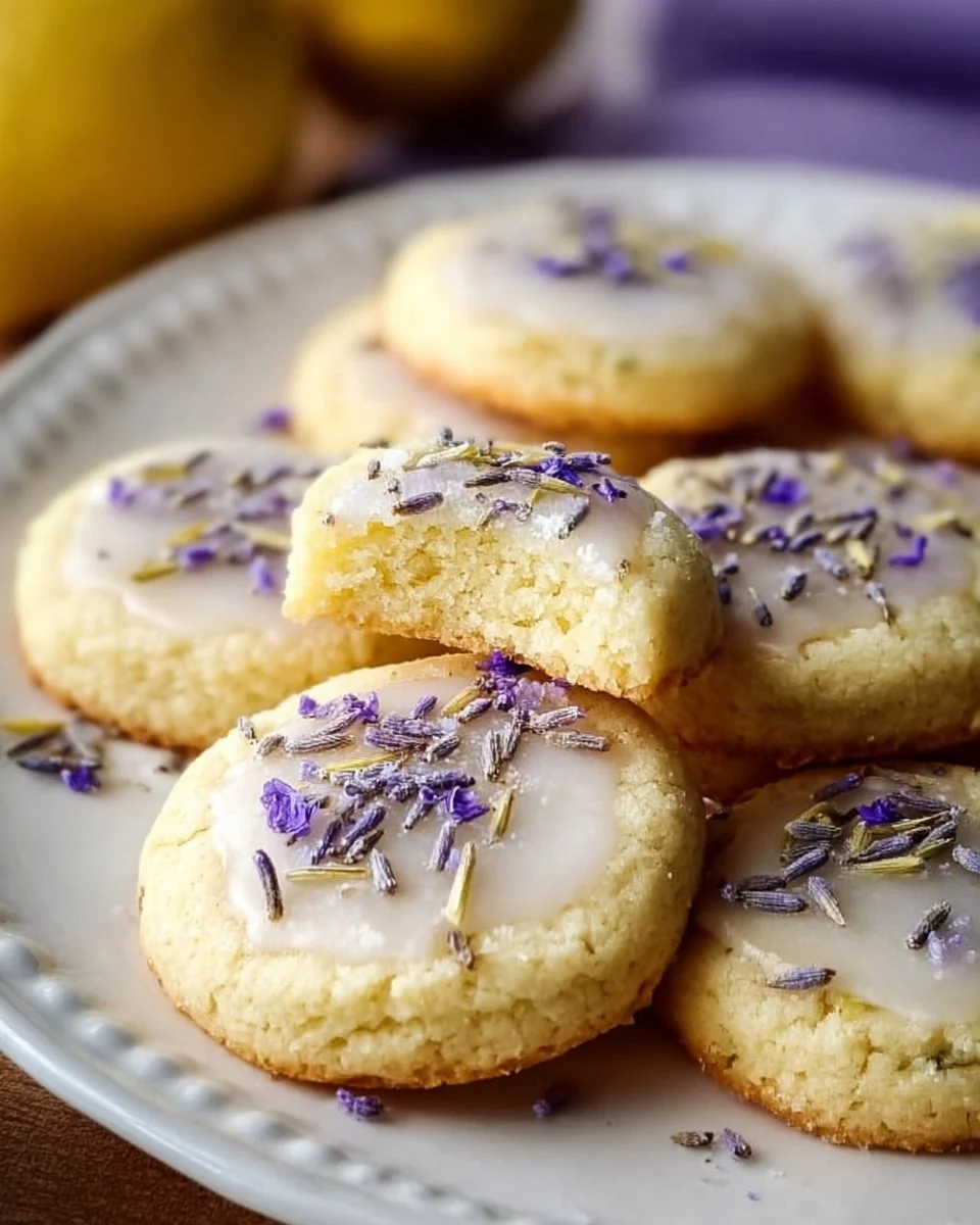 Delicious Lemon Lavender Cookies with a floral and citrus flavor