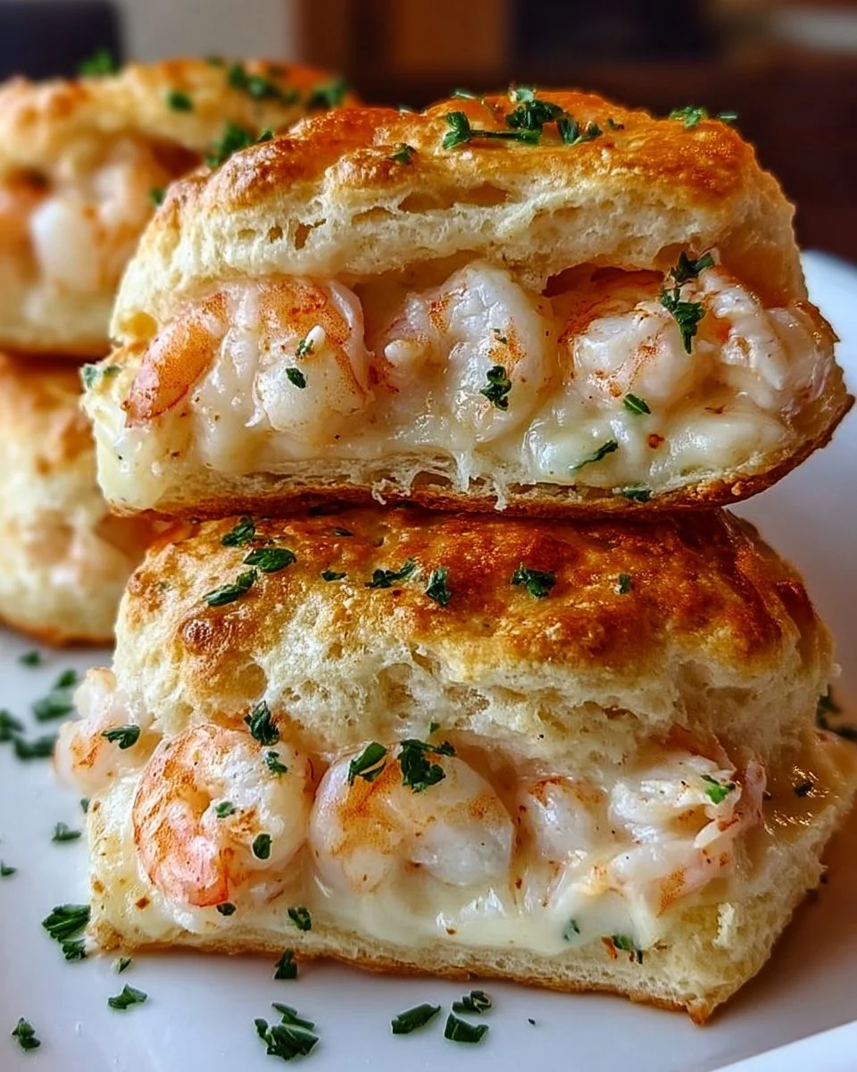 Delicious Shrimp Crab Melts served on a plate for a comforting snack.