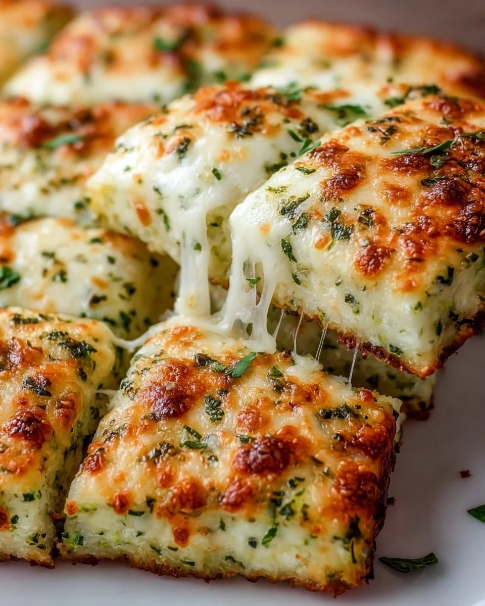 Cheesy zucchini breadsticks baked to golden perfection, served on a plate.