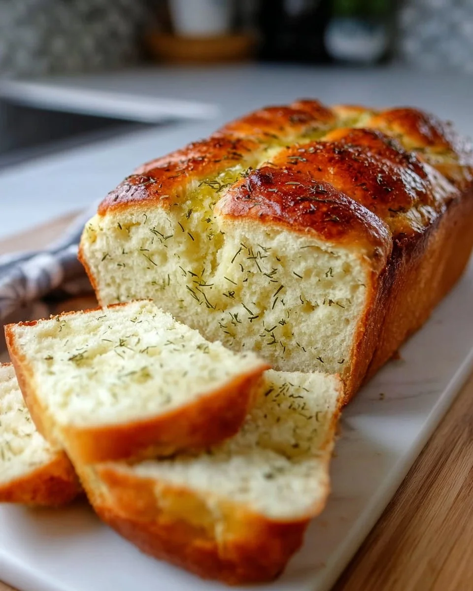 Homemade Dill Pickle Bread fresh out of the oven