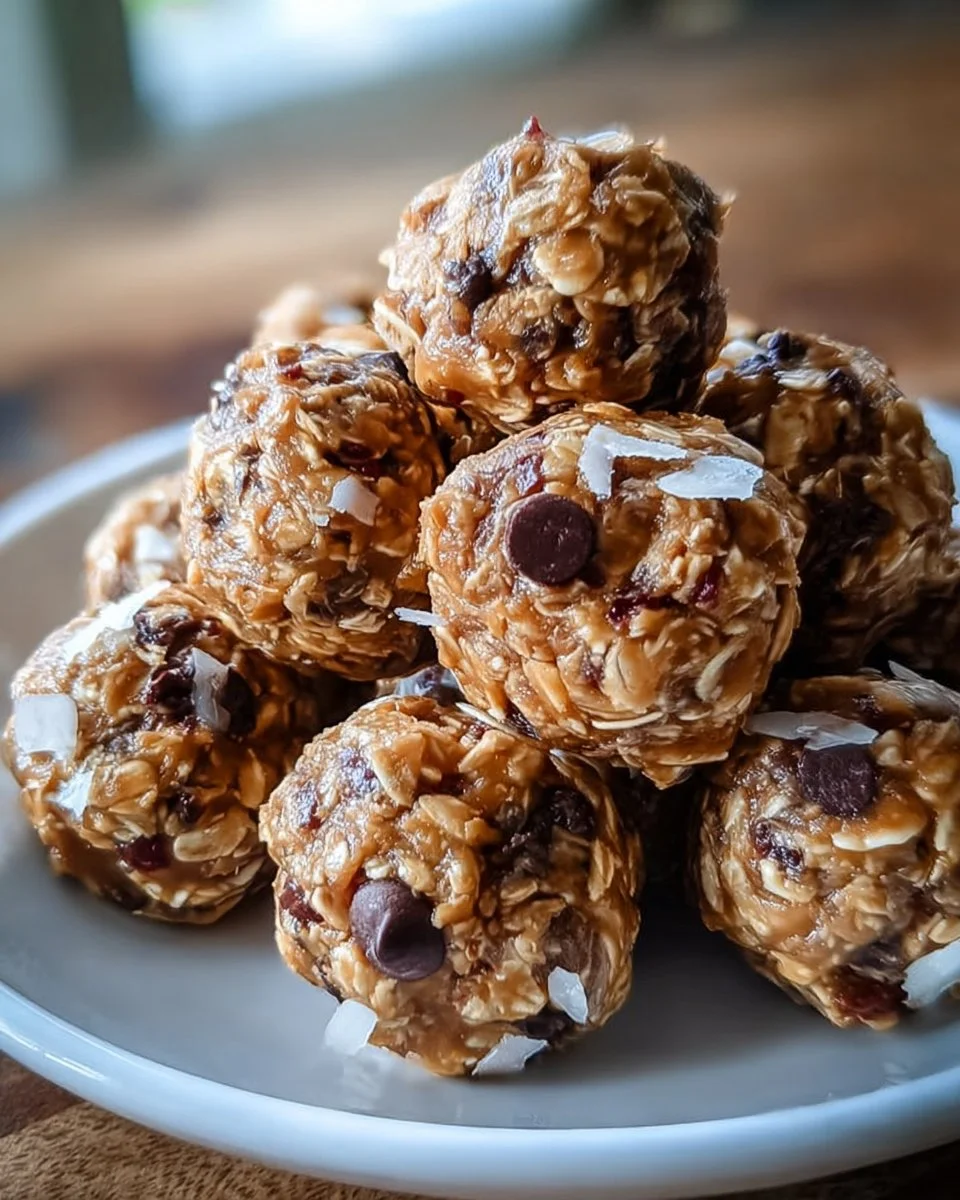 Healthy no-bake oat bites made with oats, nuts, and honey for a quick snack