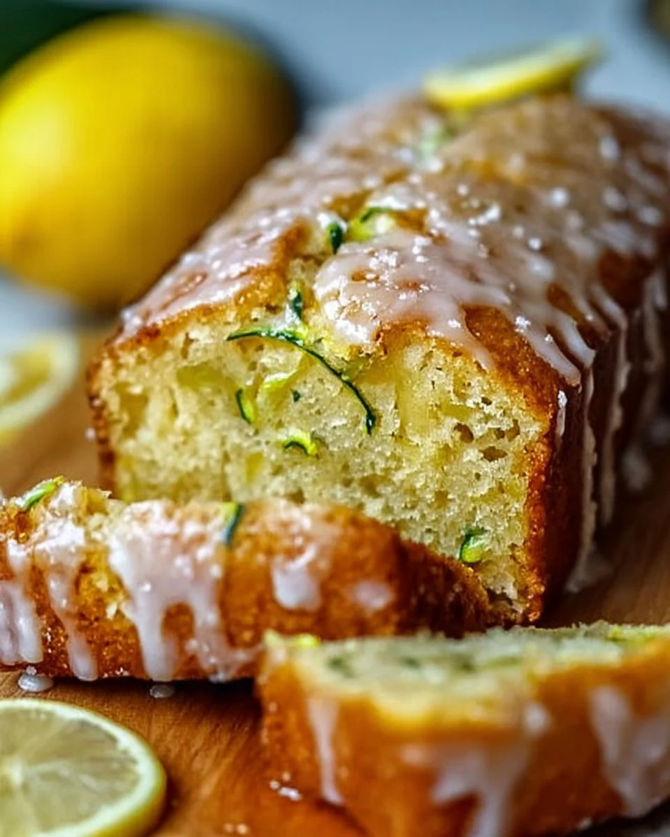 Luscious lemon zucchini bread with a golden crust and fresh lemon zest