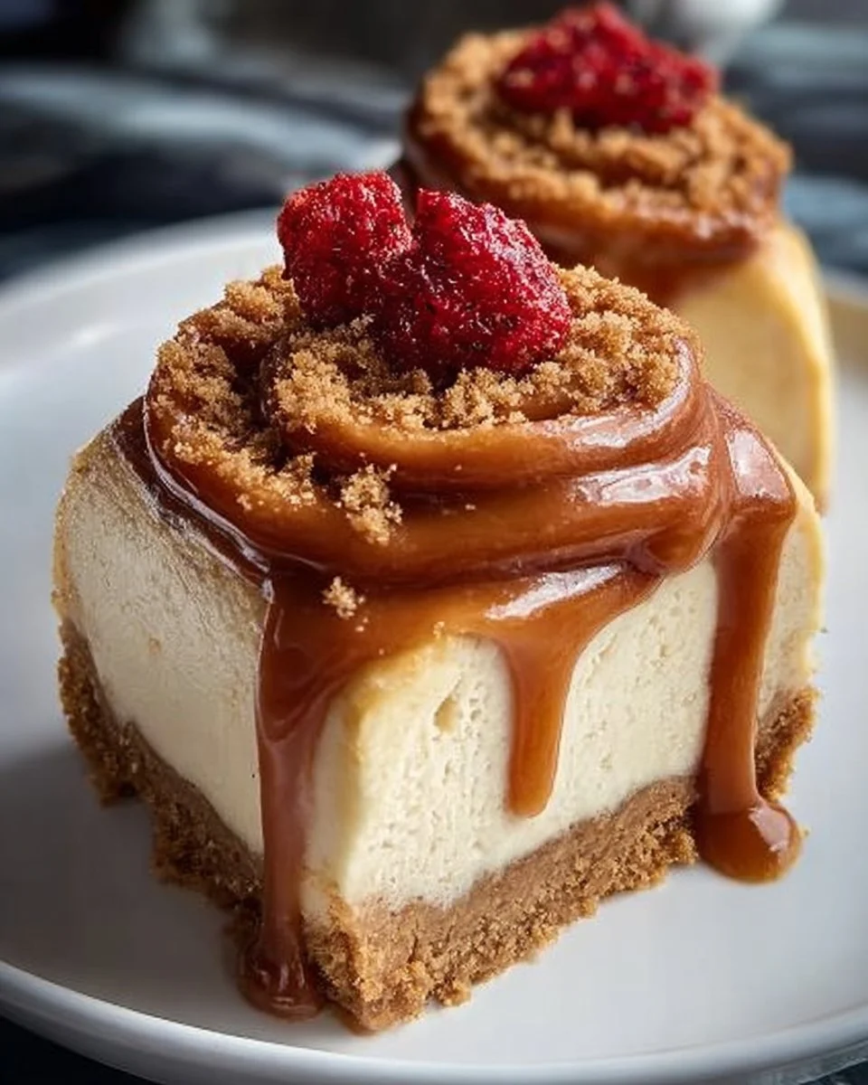 Delicious slice of New York cheesecake topped with fresh strawberries