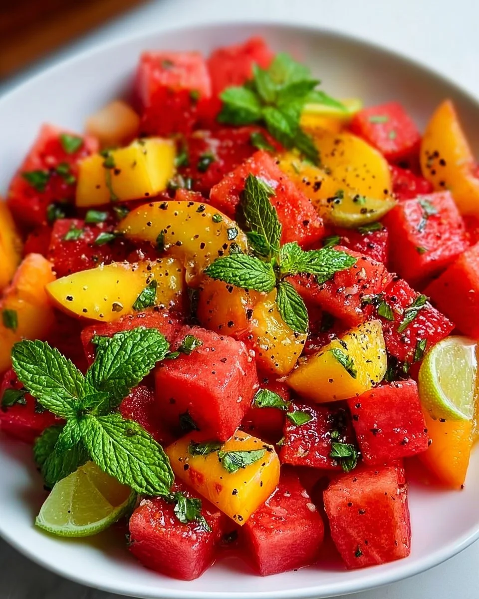 Bowl of refreshing summer salad with vibrant vegetables and greens