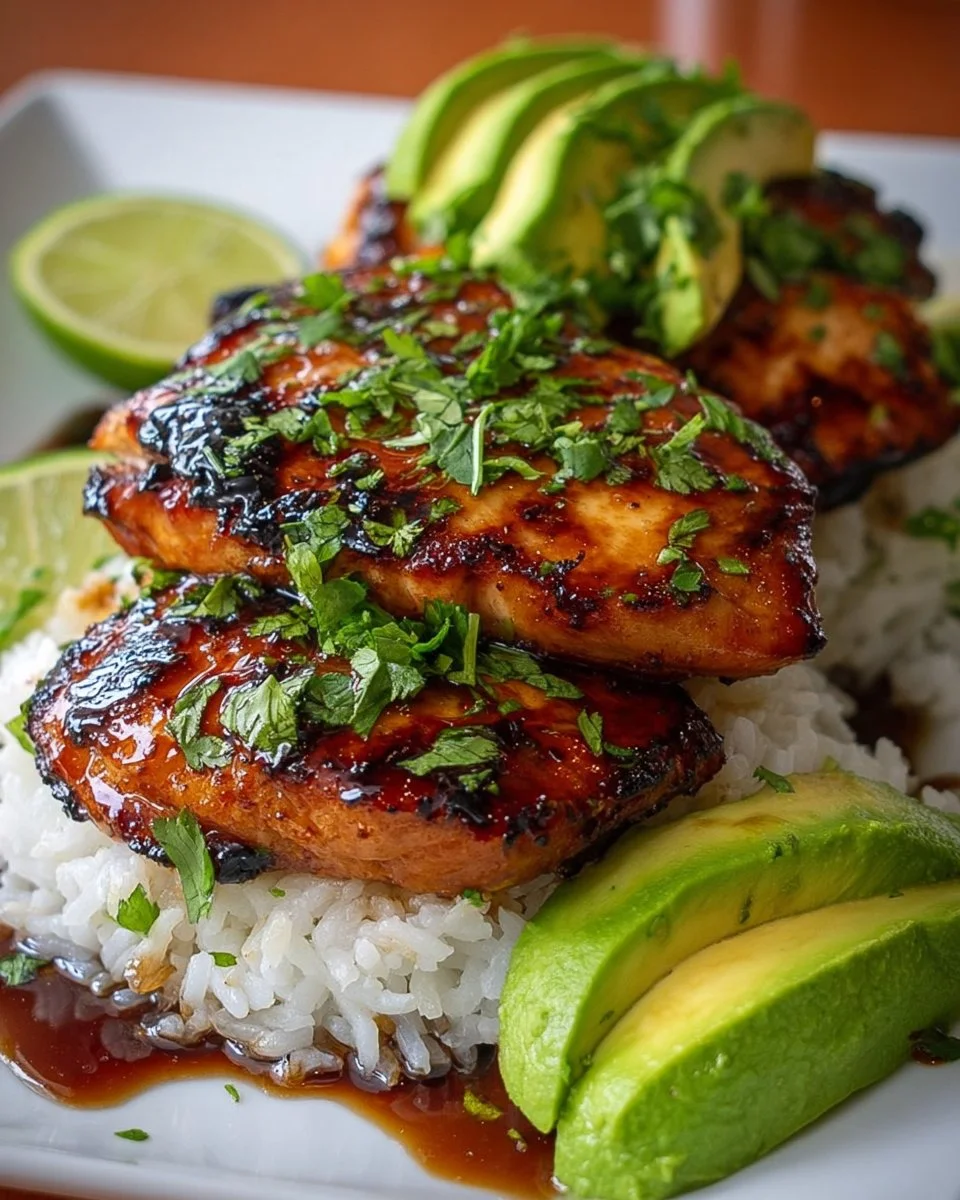 Deliciously stacked honey lime chicken with a tangy glaze