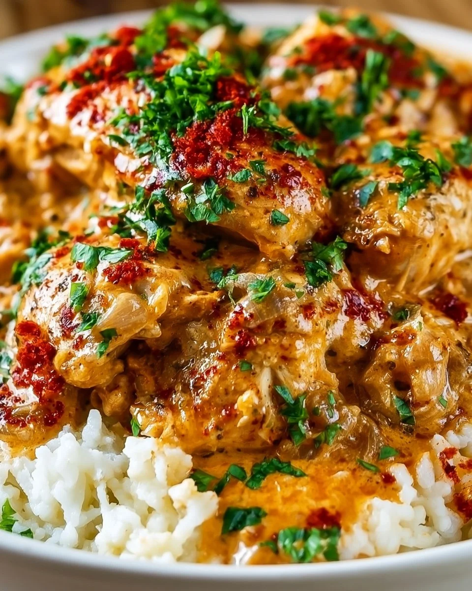 Slow cooker Cajun Chicken loaded with spices and flavor.