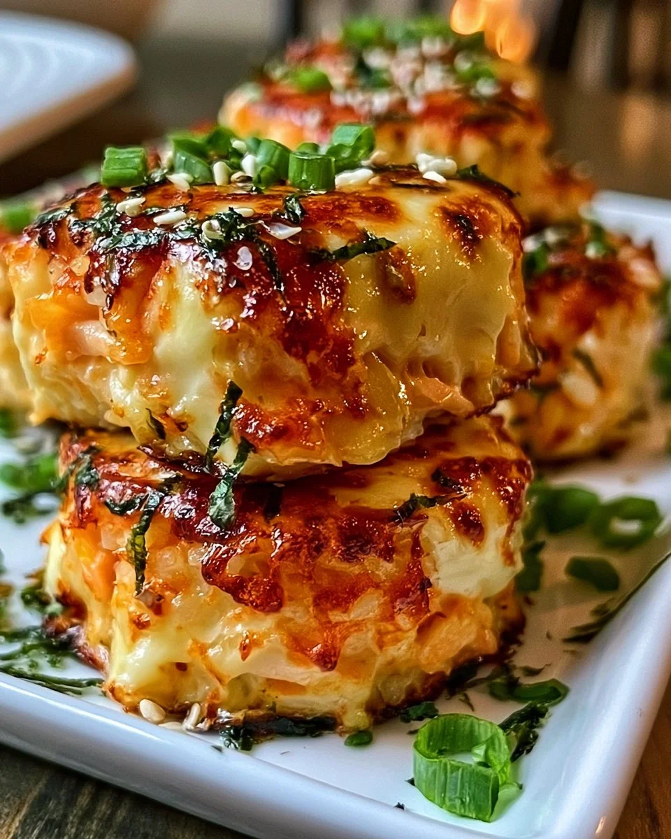 Delicious easy spicy salmon sushi bake dish served hot