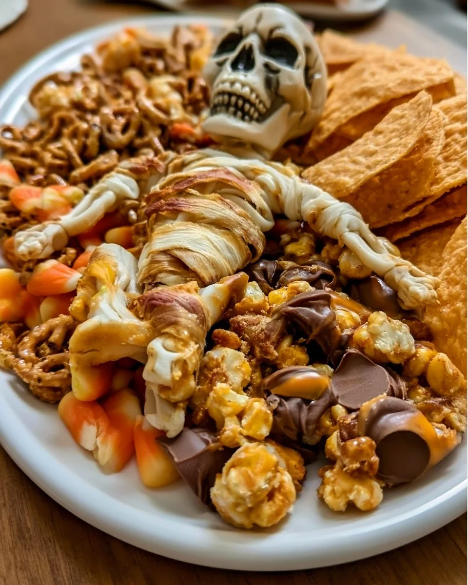 A variety of fun and spooky Halloween snacks for a festive celebration.