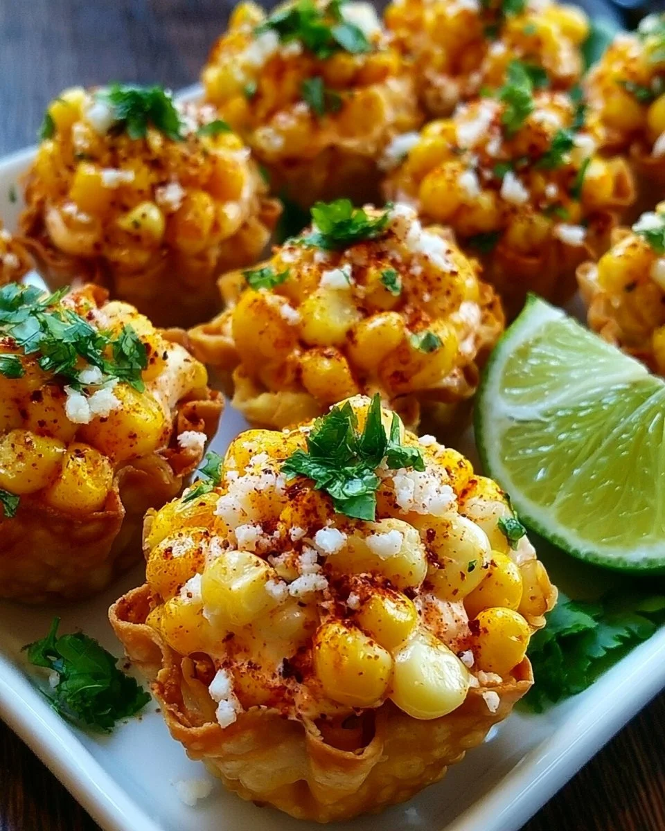 Delicious Spicy Mexican Corn Bites served in a bowl with fresh cilantro.