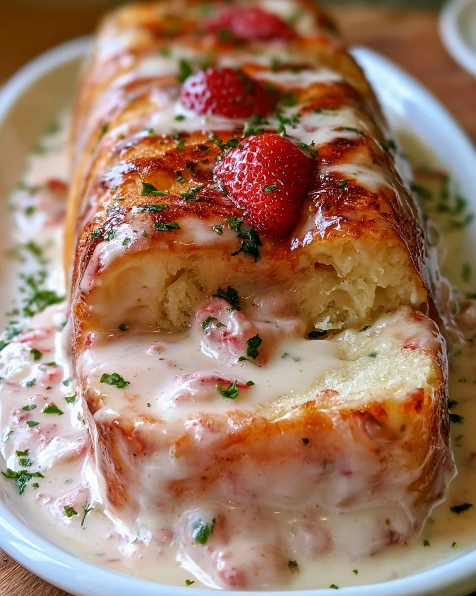 Delicious Strawberry Milkshake Pound Cake with fresh strawberries and creamy frosting.